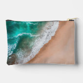Waves on Sandy Beach Personal Zubehörtasche (Rückseite)