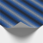 Waves pattern -01 Black BG Geschenkpapier (Ecke)