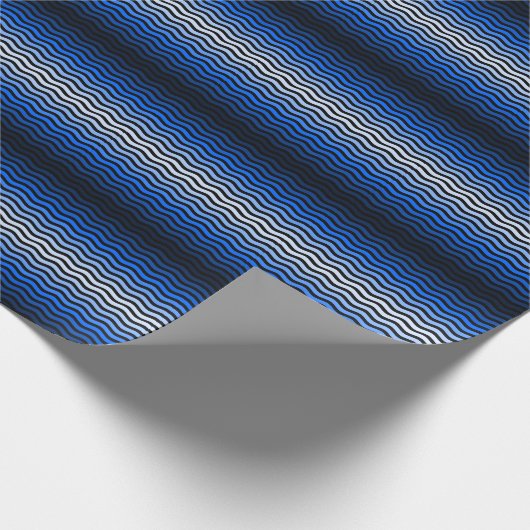 Waves pattern -01 Black BG Geschenkpapier (Ecke)