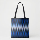 Waves pattern -01 Black BG Tasche (Vorderseite)