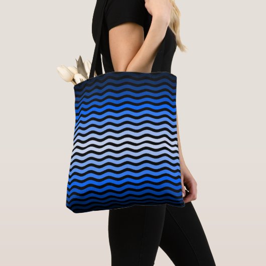 Waves pattern -01 Black BG Tasche (Von Nahem)