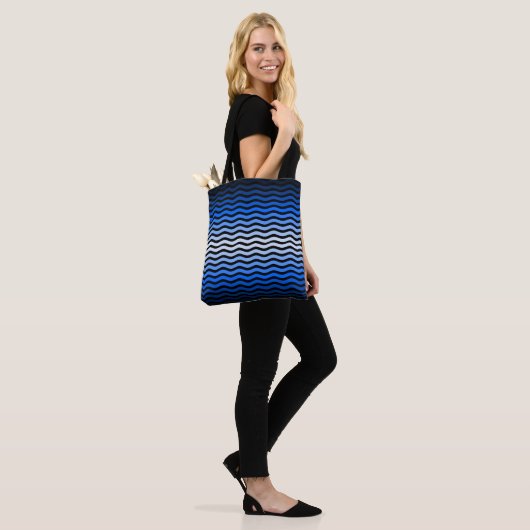 Waves pattern -01 Black BG Tasche (Am Model)
