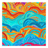 Waves Patterns Painting. Jetzt kaufen Poster (Vorderseite)