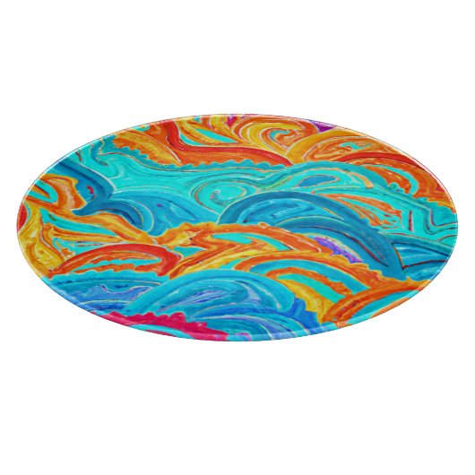Waves Patterns Painting. Jetzt kaufen Schneidebrett (Ecke)