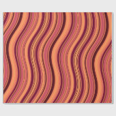 Waves Pink Brown Minimal Muster Geschenkpapier (Flach)