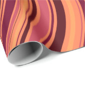 Waves Pink Brown Minimal Muster Geschenkpapier (Rolleneckpunkt)