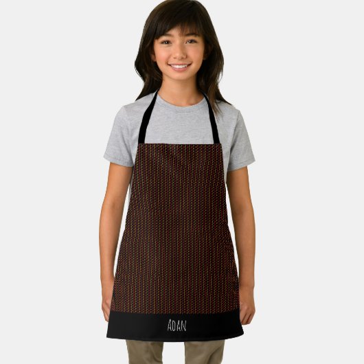 Waves Pink Yellow Minimal Muster Schürze (Insitu)