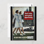 Waves Postkarte (Vorne/Hinten)