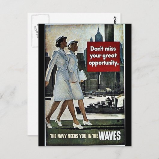 Waves Postkarte (Vorne/Hinten)