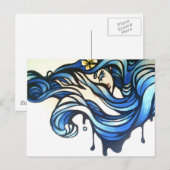 Waves Postkarte (Vorne/Hinten)