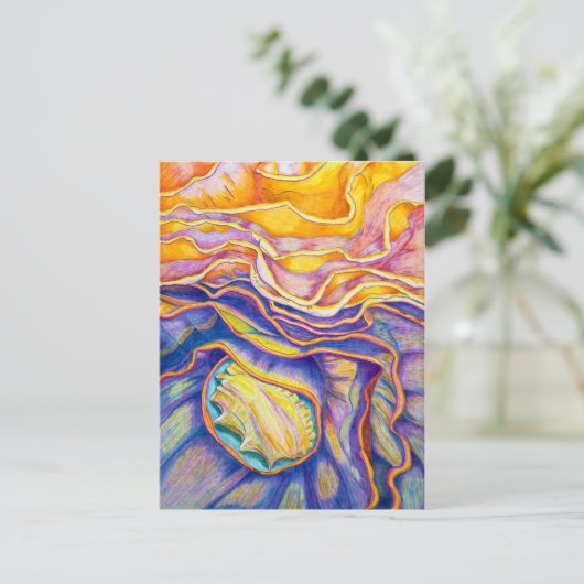 Waves Postkarte (Stehend Vorderseite)