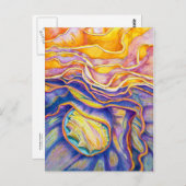 Waves Postkarte (Vorne/Hinten)