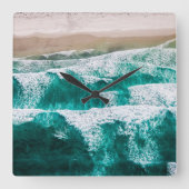 Waves Quadratische Wanduhr (Vorderseite)