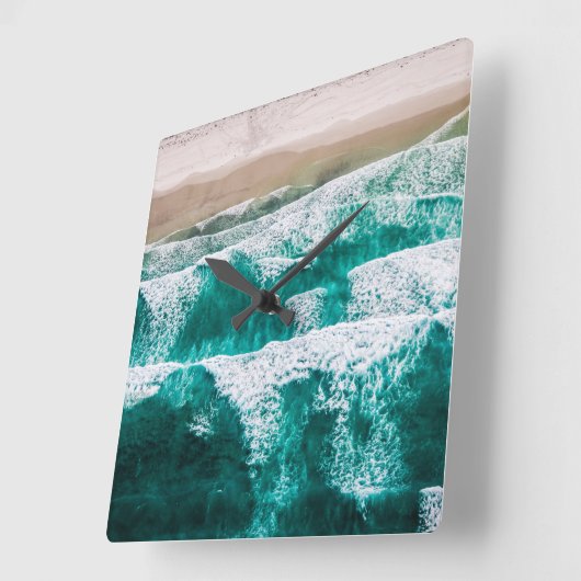 Waves Quadratische Wanduhr (Winkel)