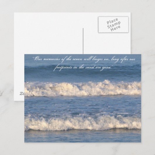 Waves Quotes Postcard Postkarte (Vorne/Hinten)