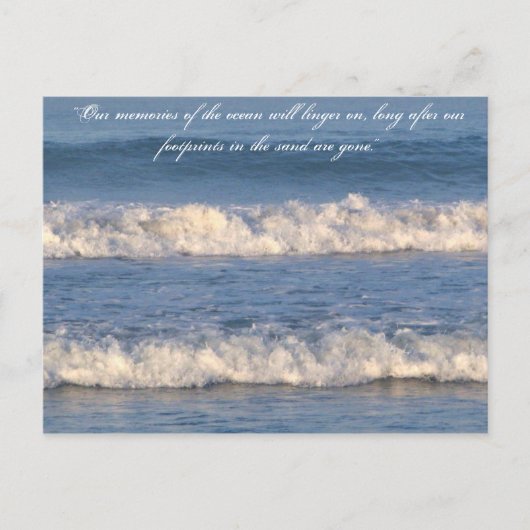 Waves Quotes Postcard Postkarte (Vorderseite)
