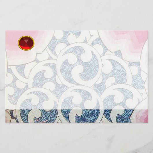 WAVES RED RUBY BRIEFPAPIER (Vorderseite)