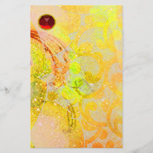 WAVES RED RUBY BRIEFPAPIER