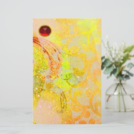 WAVES RED RUBY BRIEFPAPIER (Stehend Vorderseite)