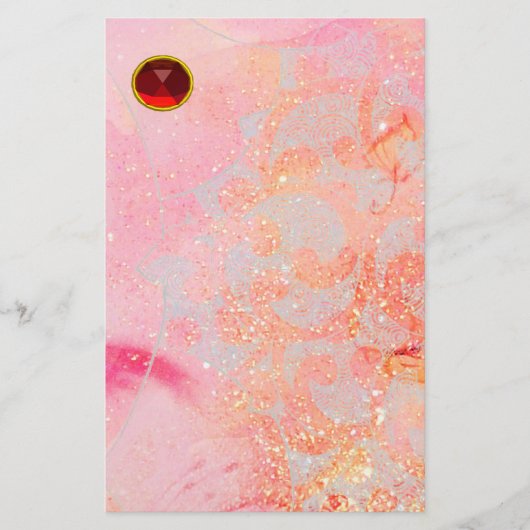 WAVES RED RUBY BRIEFPAPIER (Vorderseite)