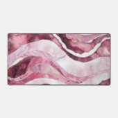 Waves - rosa Marmor Abstrakt Schreibtischunterlage (Vorderseite)