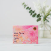 WAVES RUBY MONOGRAM, hellrosa, lila blau Visitenkarte (Stehend Vorderseite)