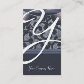 WAVES RUBY MONOGRAM, rosa, schwarz, grau Visitenkarte (Rückseite)