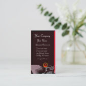 WAVES RUBY MONOGRAM, rosa schwarz Visitenkarte (Stehend Vorderseite)