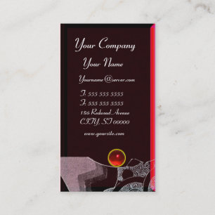 WAVES RUBY MONOGRAM, rosa schwarz Visitenkarte