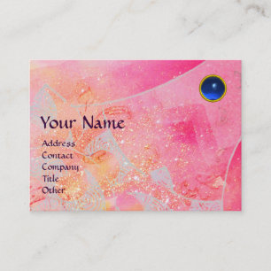 WAVES SAPPHIRE MONOGRAM, hell rosa grün Visitenkarte