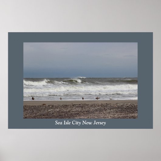 Waves Sea Isle City Poster (Vorne)