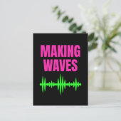 Waves - Sound Waves - Music Producer Postkarte (Stehend Vorderseite)