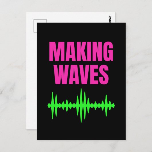 Waves - Sound Waves - Music Producer Postkarte (Vorne/Hinten)