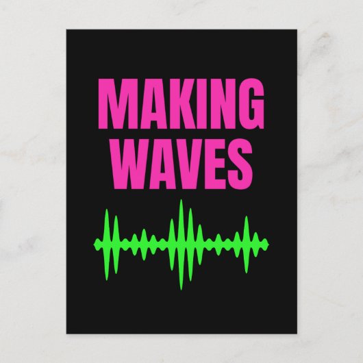 Waves - Sound Waves - Music Producer Postkarte (Vorderseite)