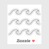 Waves Sticker (Blatt)