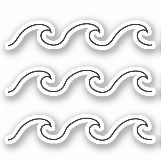 Waves Sticker (Vorderseite)