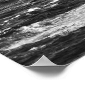 Waves & Stone - B&W 2 Poster (Ecke)