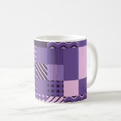 Waves Stripes Punkte: Moderne Nahtlos. Kaffeetasse (VorderseiteRechts)