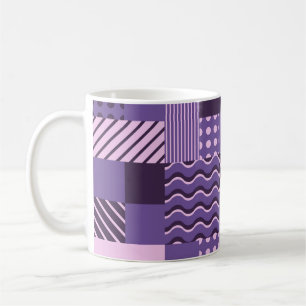 Waves Stripes Punkte: Moderne Nahtlos. Kaffeetasse