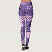 Waves Stripes Punkte: Moderne Nahtlos. Leggings (Rückseite)