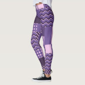 Waves Stripes Punkte: Moderne Nahtlos. Leggings (Links)