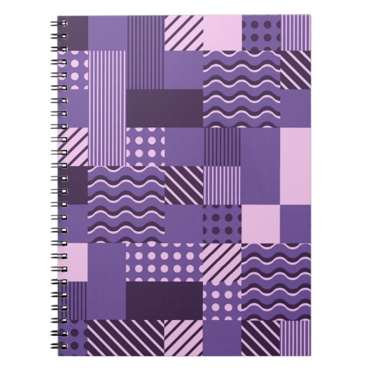 Waves Stripes Punkte: Moderne Nahtlos. Notizblock (Vorderseite)