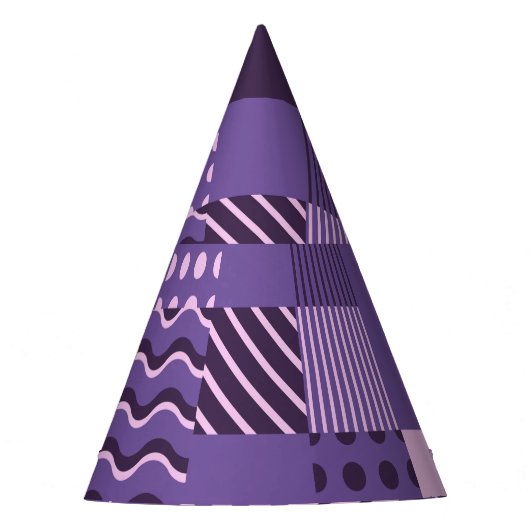Waves Stripes Punkte: Moderne Nahtlos. Partyhütchen (Vorderseite)