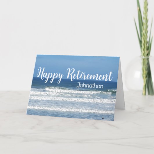 Waves & surf pensioniert feiertagskarte (Vorderseite)