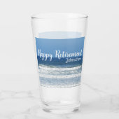 Waves & surf pensionierte Glückwünsche Glas (Rückseite)