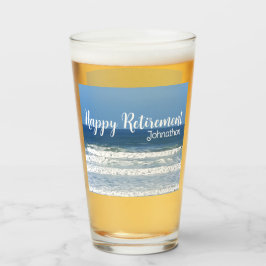 Waves & surf pensionierte Glückwünsche Glas