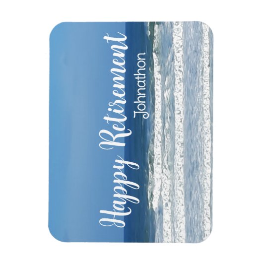 Waves & surf pensionierte Glückwünsche Magnet (Vertikal)