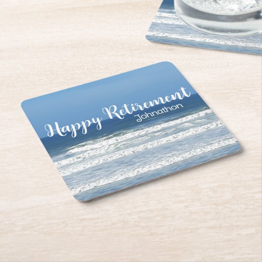 Waves & Surf-Ruhestandsgeschenk Rechteckiger Pappuntersetzer (angewinkelt)