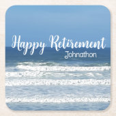 Waves & Surf-Ruhestandsgeschenk Rechteckiger Pappuntersetzer (Vorderseite)