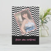 Waves Sweet 16 Live Stream Geburtstag machen Einladung (Stehend Vorderseite)